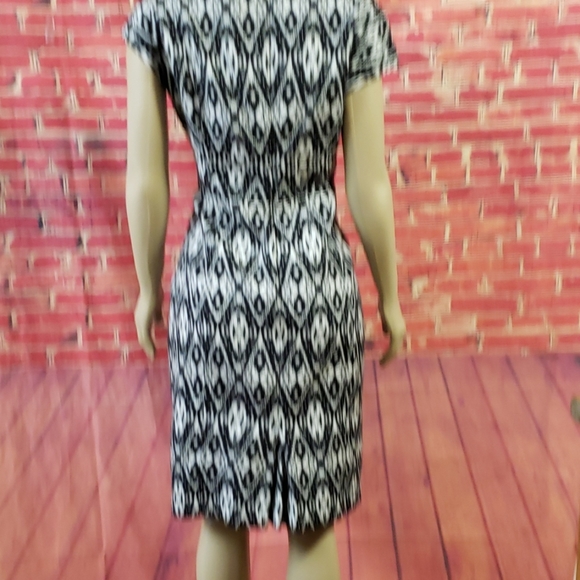 Jones New York Chic Madness Black Ivory Dress 16 - Picture 5 of 7